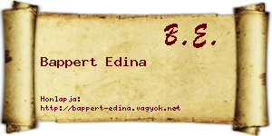 Bappert Edina névjegykártya